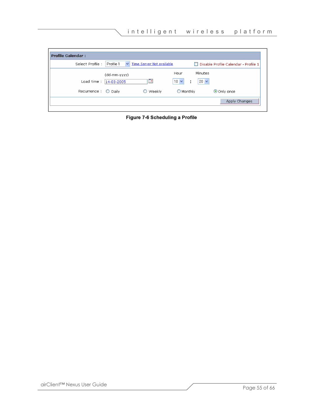 SmartBridges sB3410 manual Scheduling a Profile 