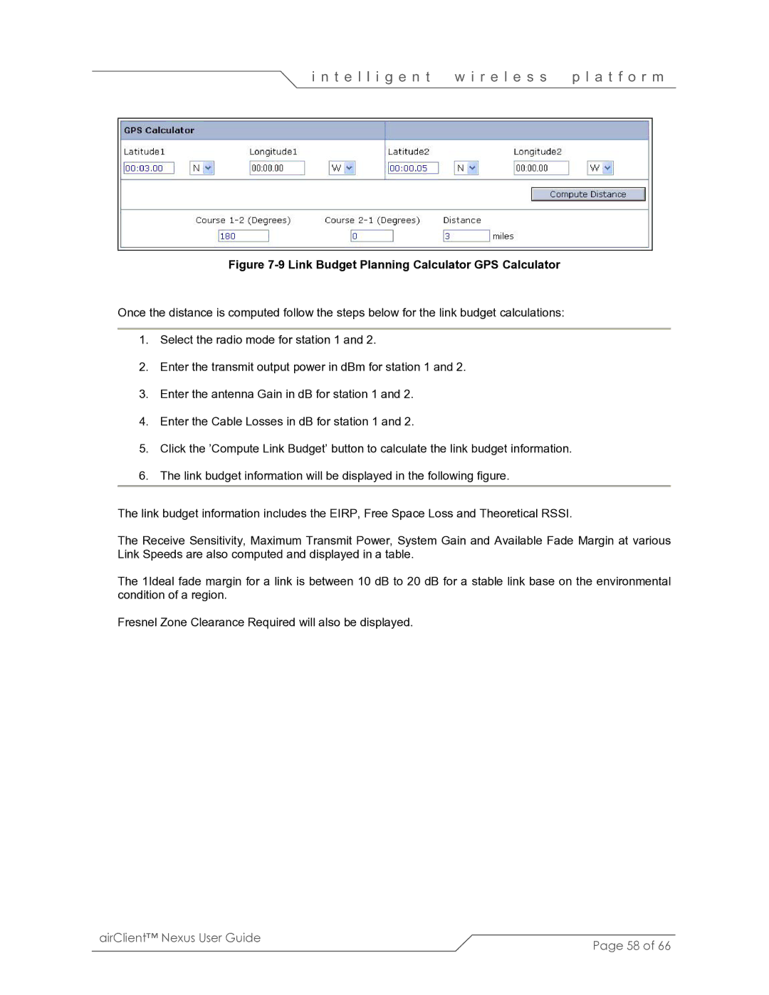 SmartBridges sB3410 manual Link Budget Planning Calculator GPS Calculator 