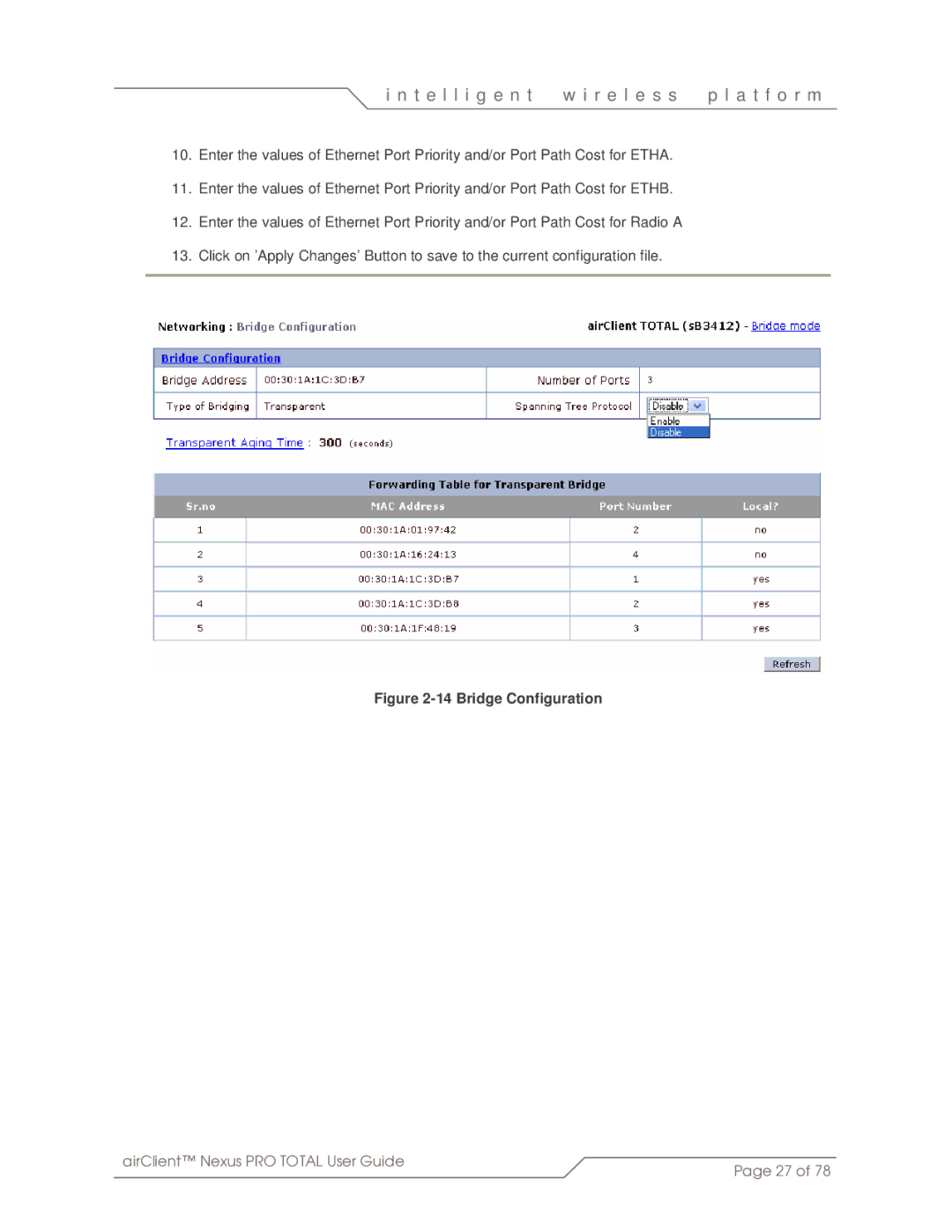 SmartBridges sB3412 manual Bridge Configuration 