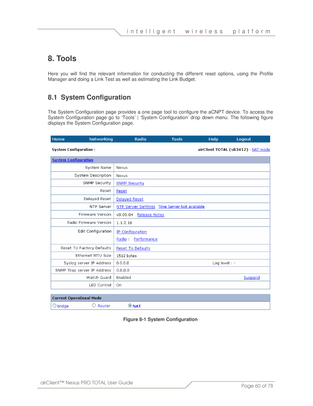 SmartBridges sB3412 manual Tools, System Configuration 