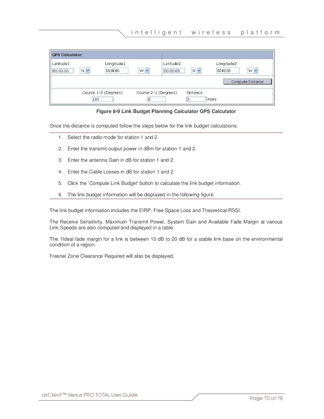 SmartBridges sB3412 manual Link Budget Planning Calculator GPS Calculator 