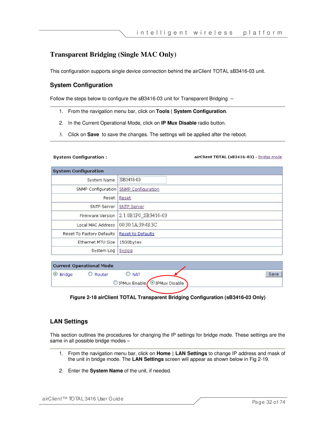 SmartBridges sB3416-02, sB3416-03, sB3416-01 manual Transparent Bridging Single MAC Only 