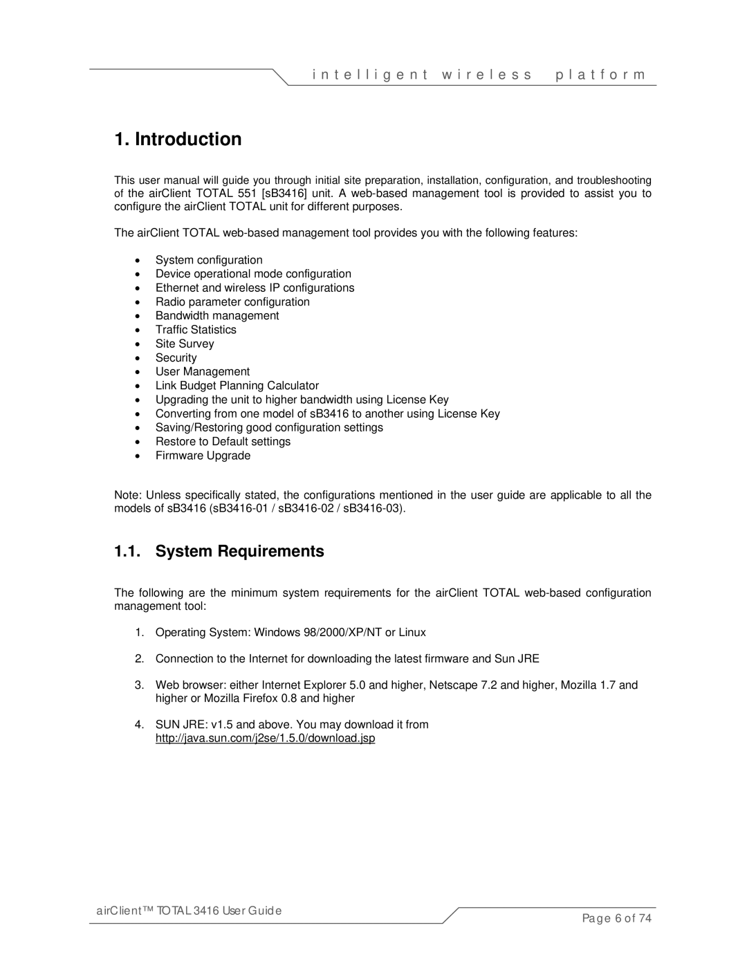 SmartBridges sB3416-03, sB3416-01, sB3416-02 manual Introduction, System Requirements 