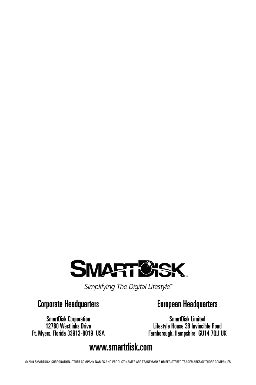 SmartDisk FireWire 800 manual 