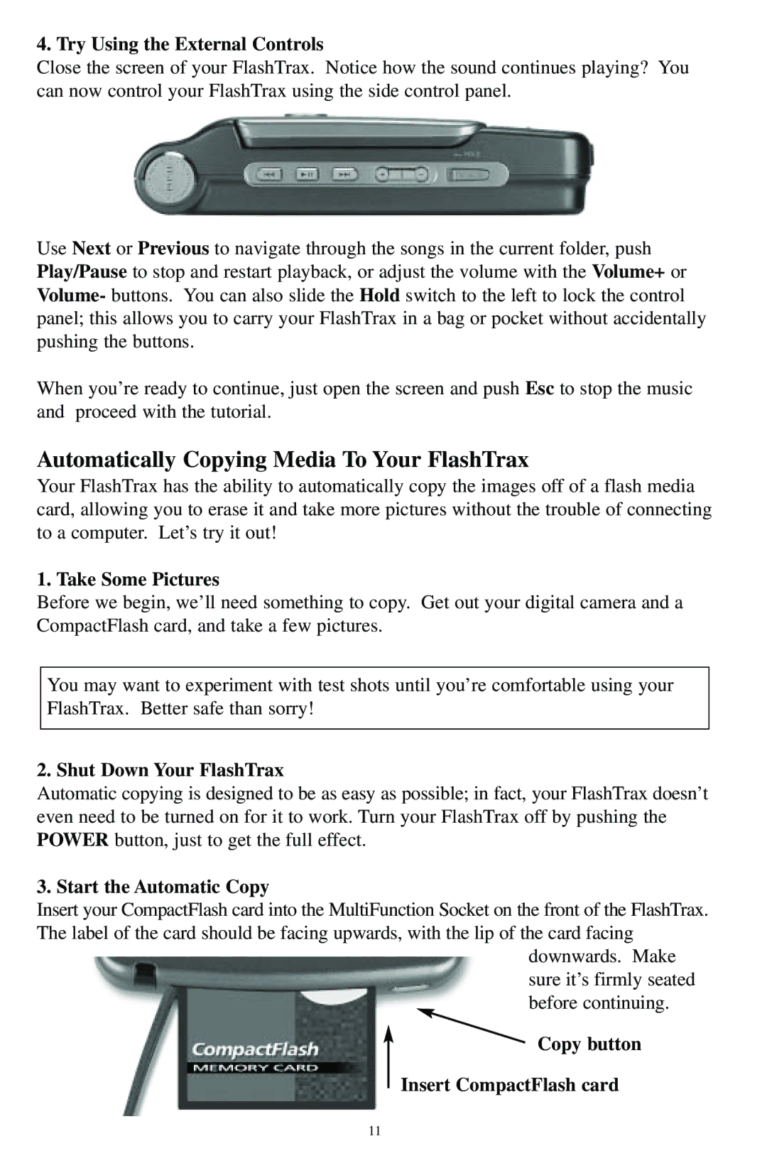 SmartDisk MP3 manual Automatically Copying Media To Your FlashTrax 