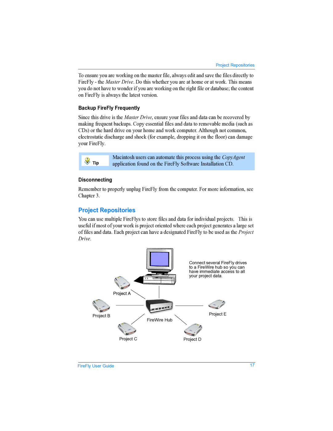 SmartDisk none manual Project Repositories, Backup FireFly Frequently, Disconnecting 