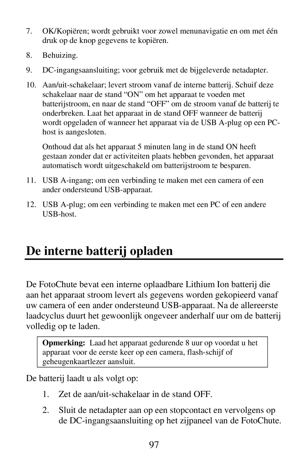 SmartDisk Portable Hard Drive manual De interne batterij opladen 