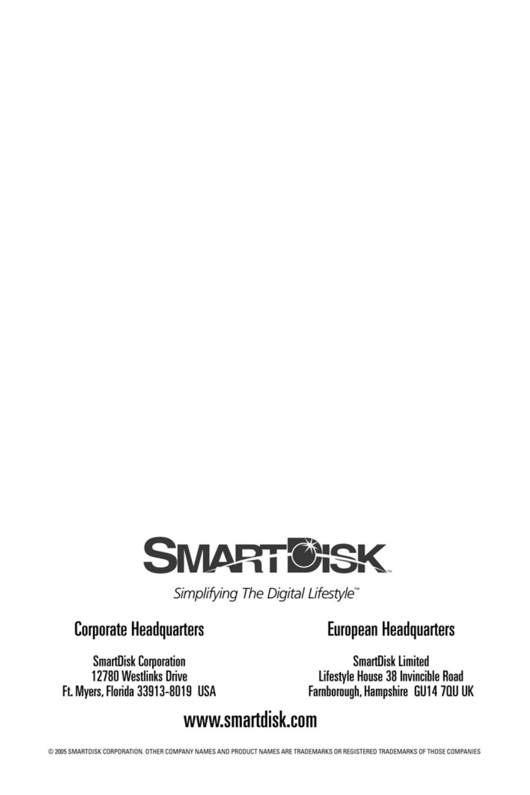 SmartDisk Portable Hard Drive manual 