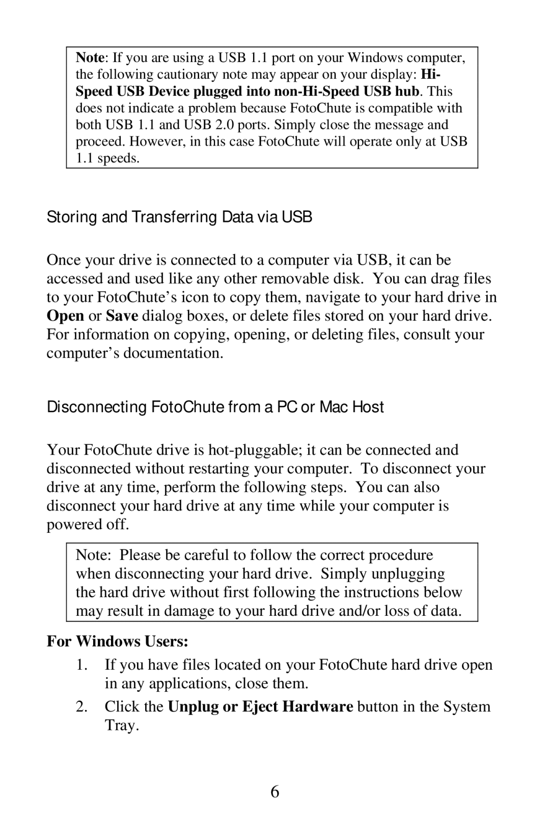 SmartDisk Portable Hard Drive manual Storing and Transferring Data via USB, For Windows Users 