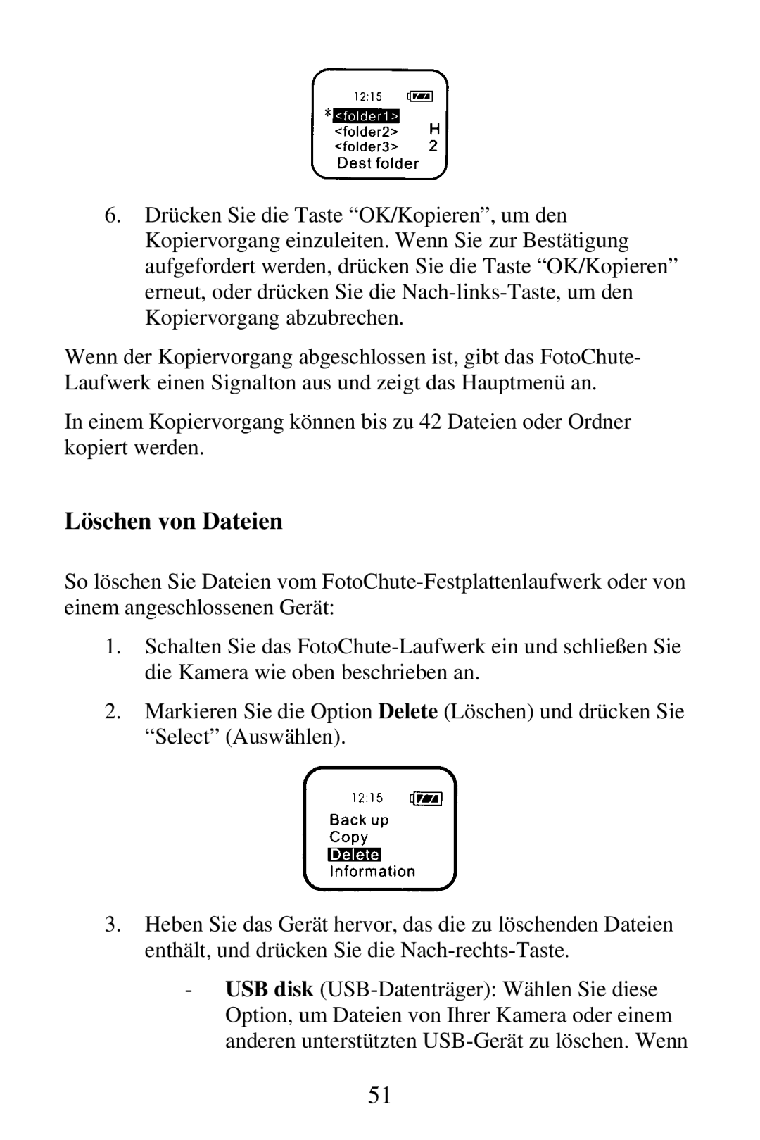 SmartDisk Portable Hard Drive manual Löschen von Dateien 