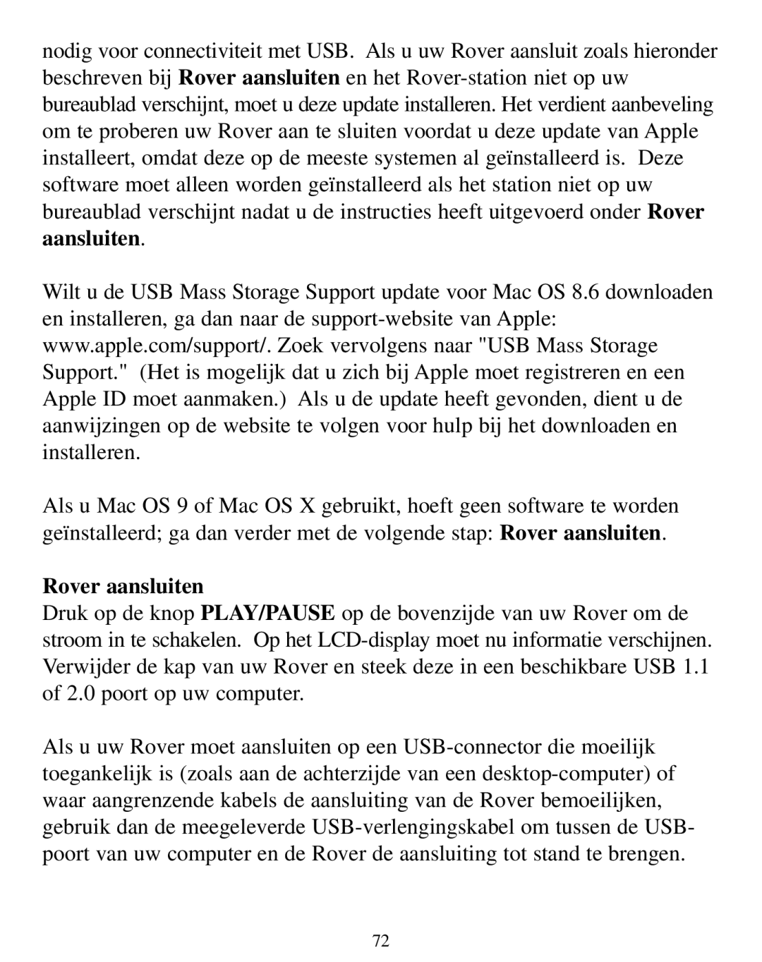 SmartDisk manual Rover aansluiten 