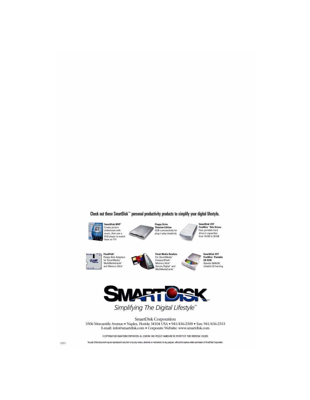 SmartDisk USBFF10P, USBFF05P, USBFF20P manual 