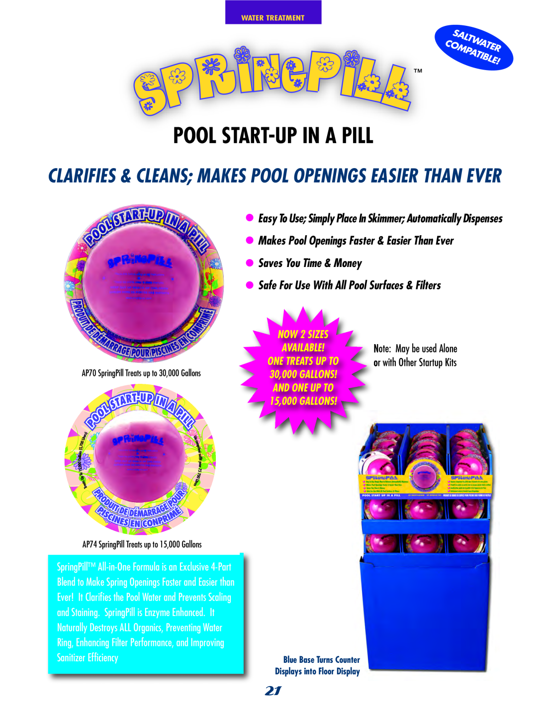 SmartPool Inc NC31 Pool Start-Upin A Pill, Makes Pool Openings Faster & Easier Than Ever, •Saves You Time & Money, Compati 