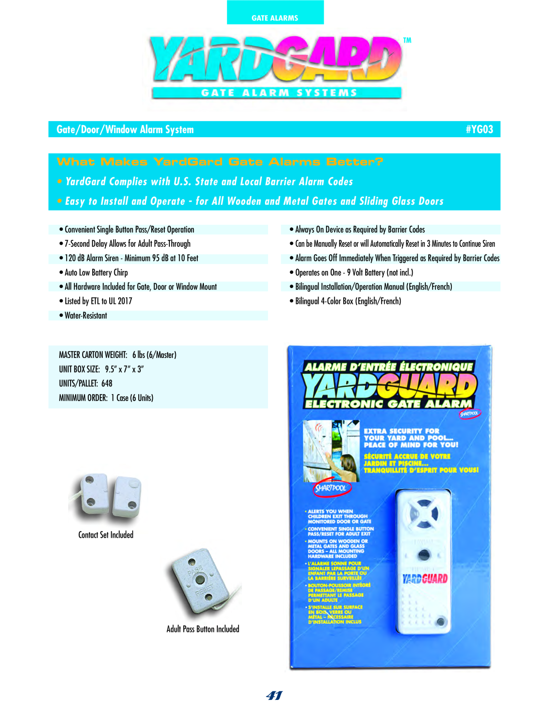 SmartPool Inc NC31 manual #YG03, What Makes YardGard Gate Alarms Better?, r Alarm Codes, s an d S liding Glass Doors 