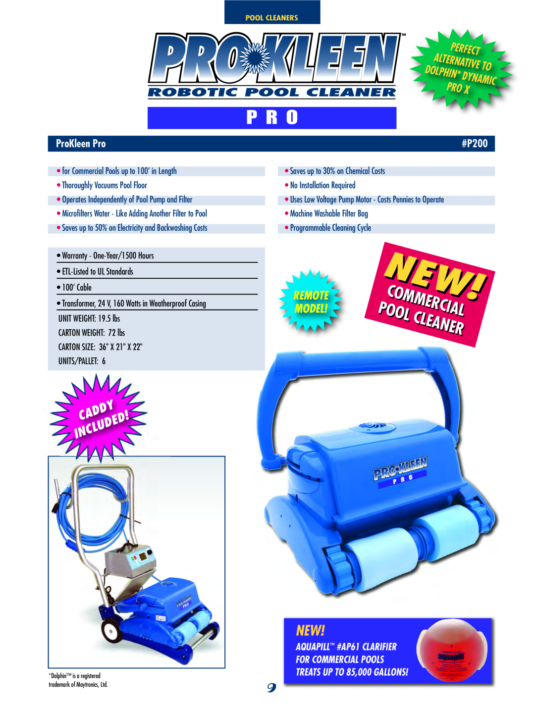 SmartPool Inc NC31 manual Alterna, Dolphin* D, P R O, Commerci, Pool Cle Al 