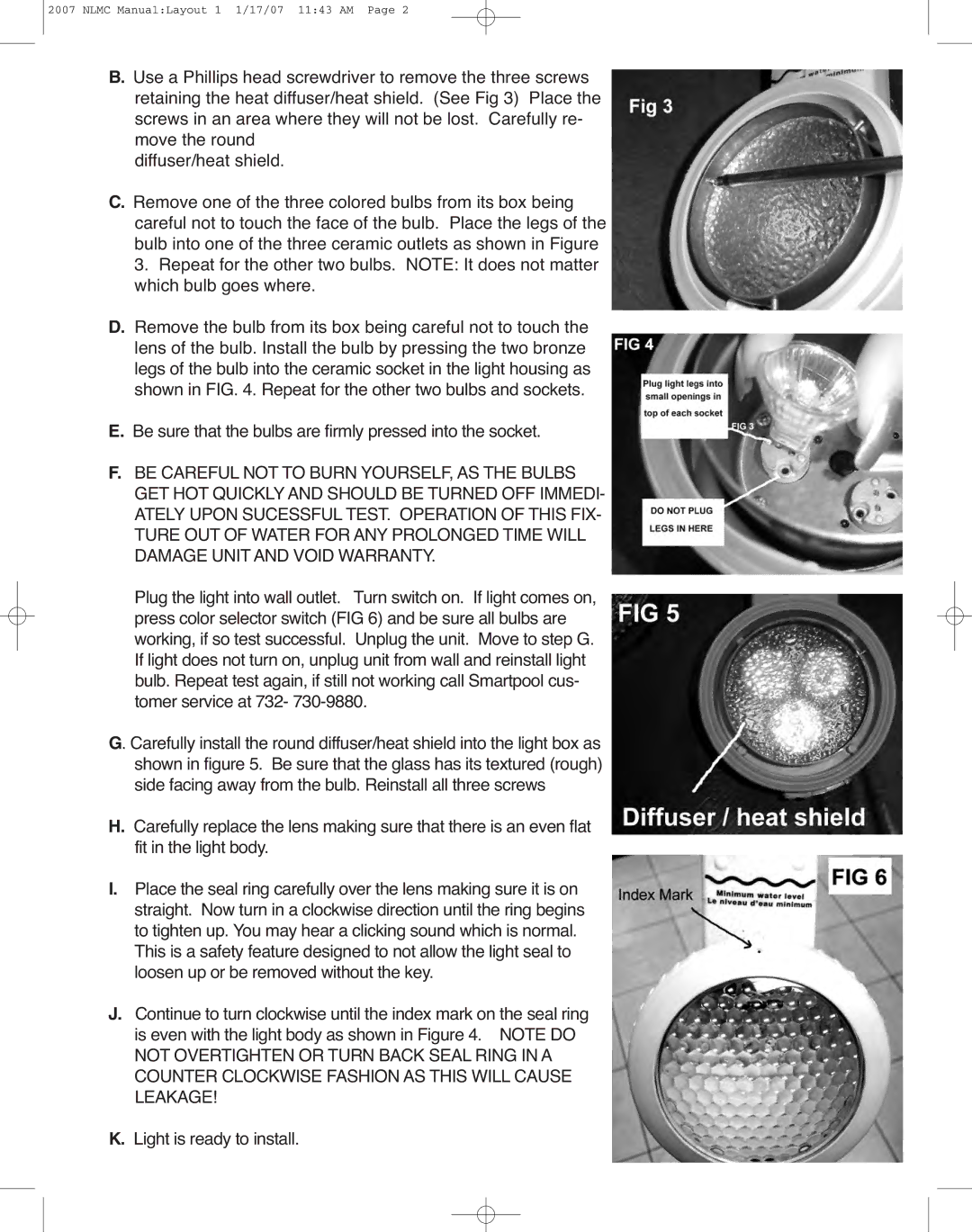 SmartPool Inc NL50 operation manual Lightis readyto install 