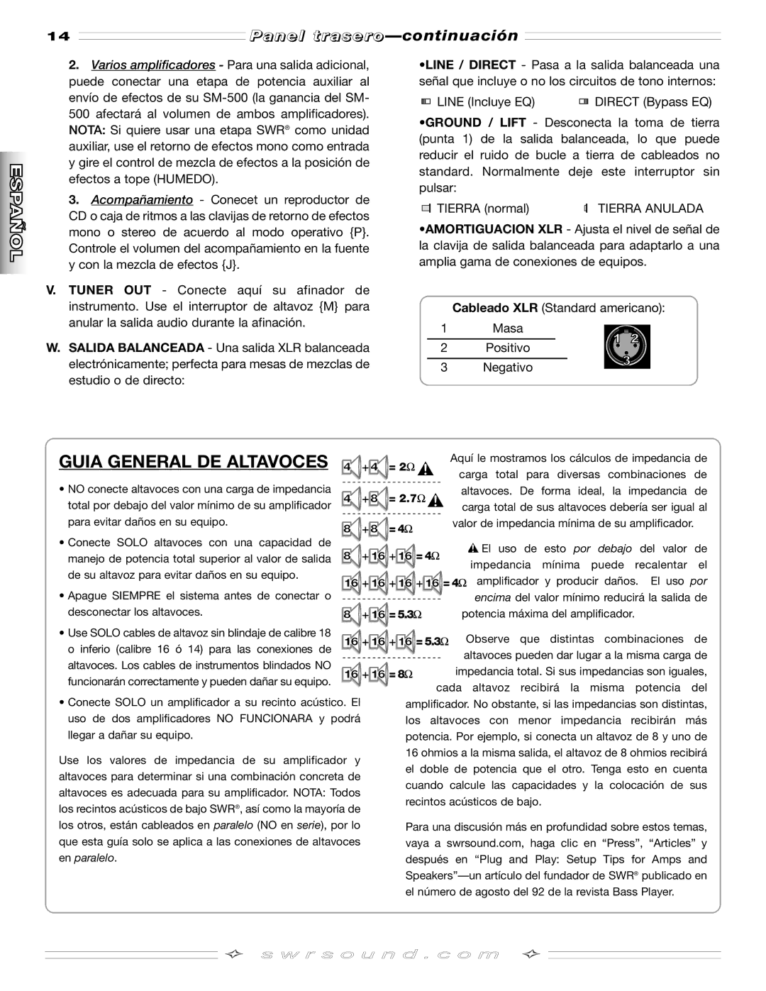 SMc Audio SM-500SM-500 manual Guia General DE Altavoces 