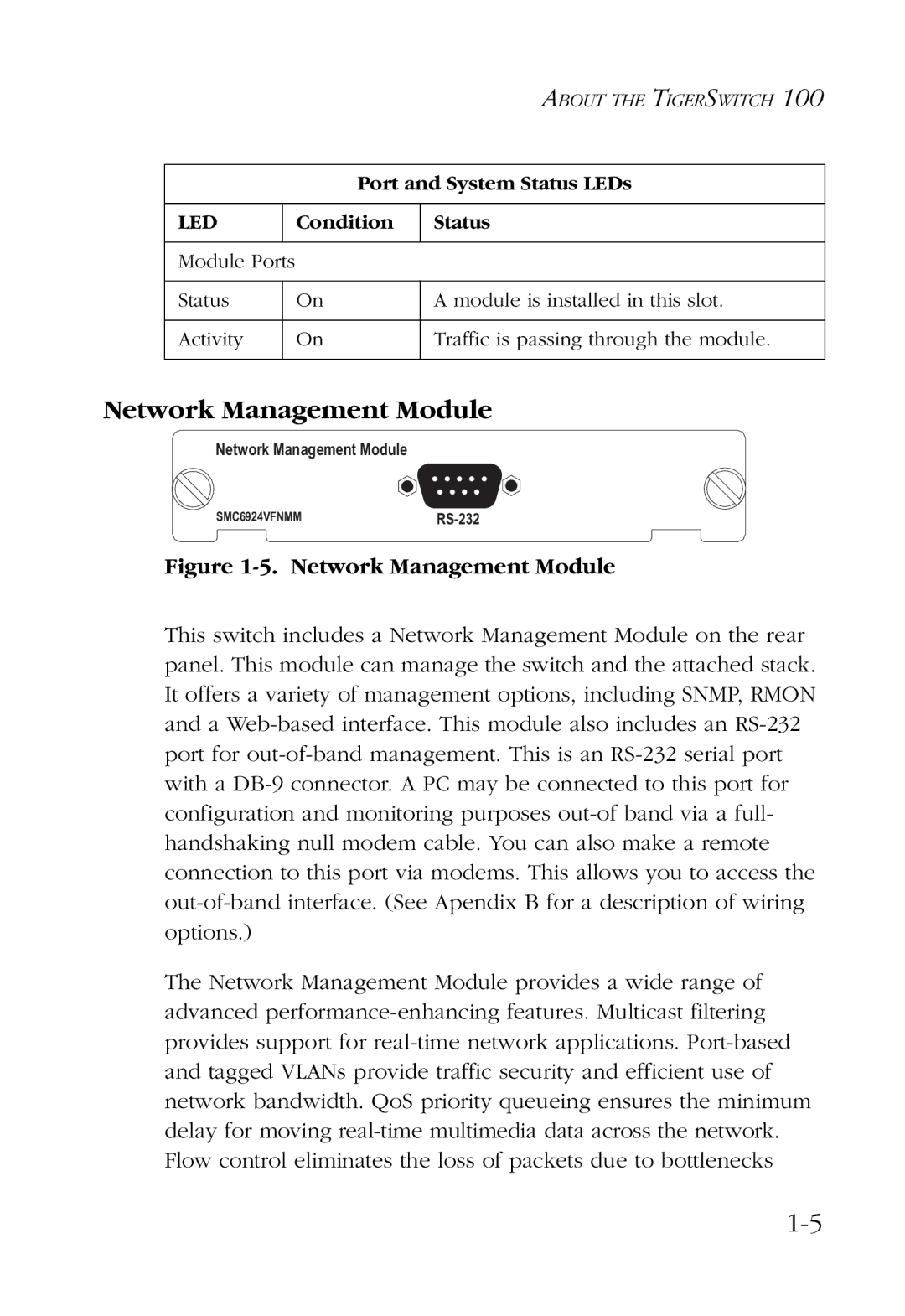 SMC Networks 100 manual Network Management Module 