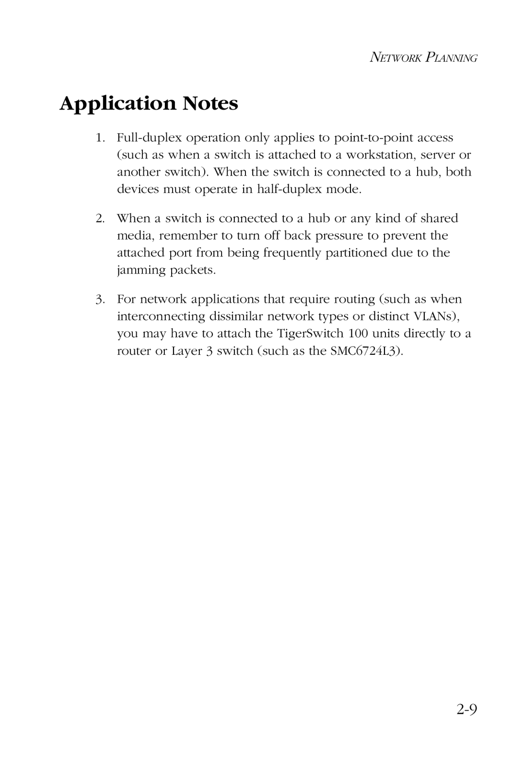 SMC Networks 100 manual Application Notes 