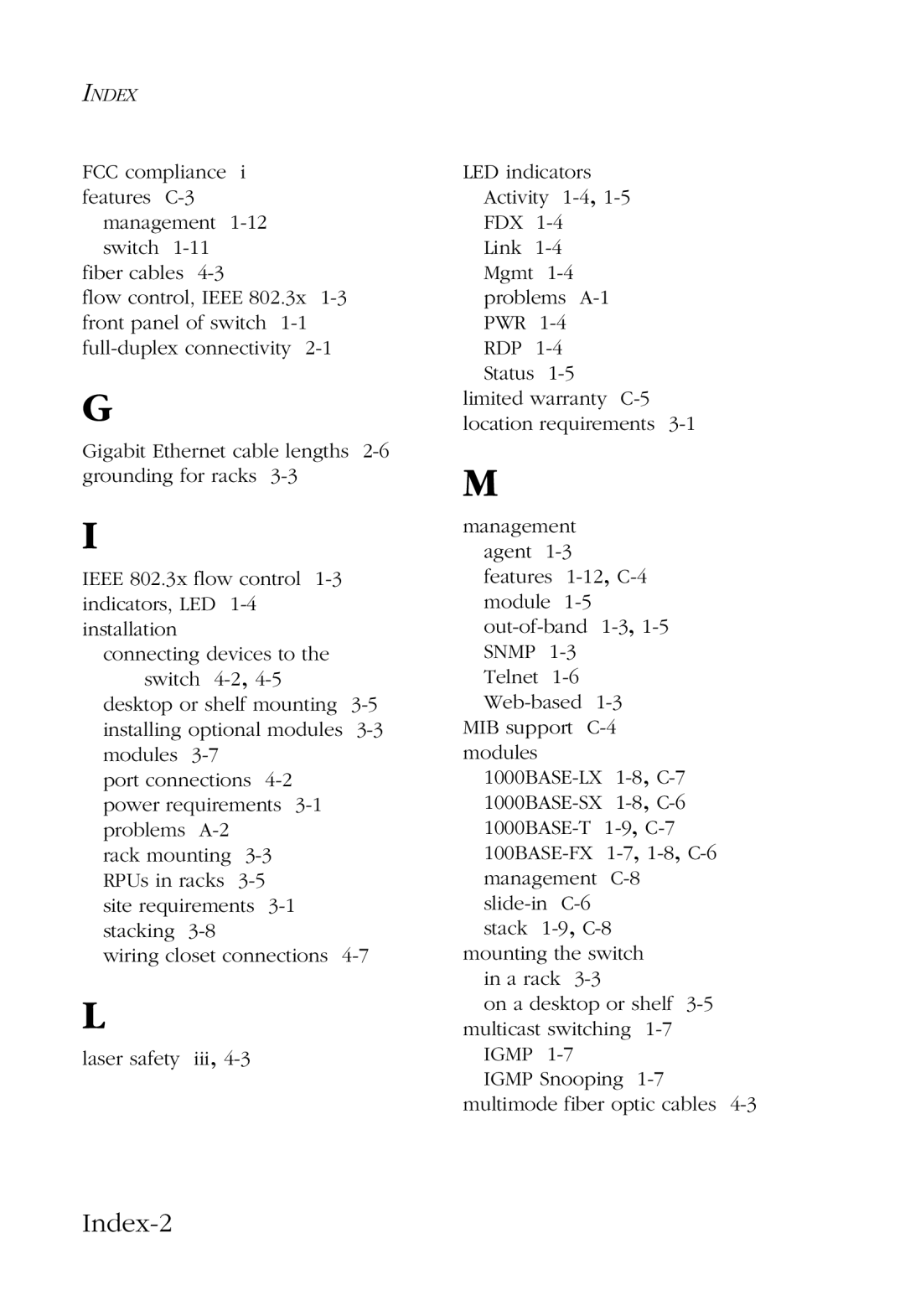 SMC Networks 100 manual Index-2 