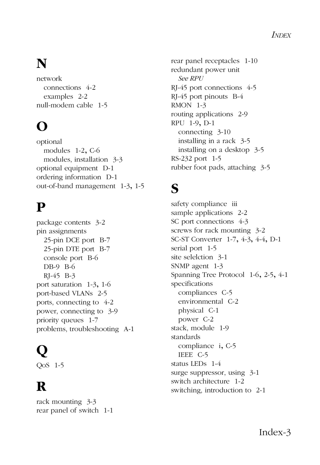 SMC Networks 100 manual Index-3, See RPU 