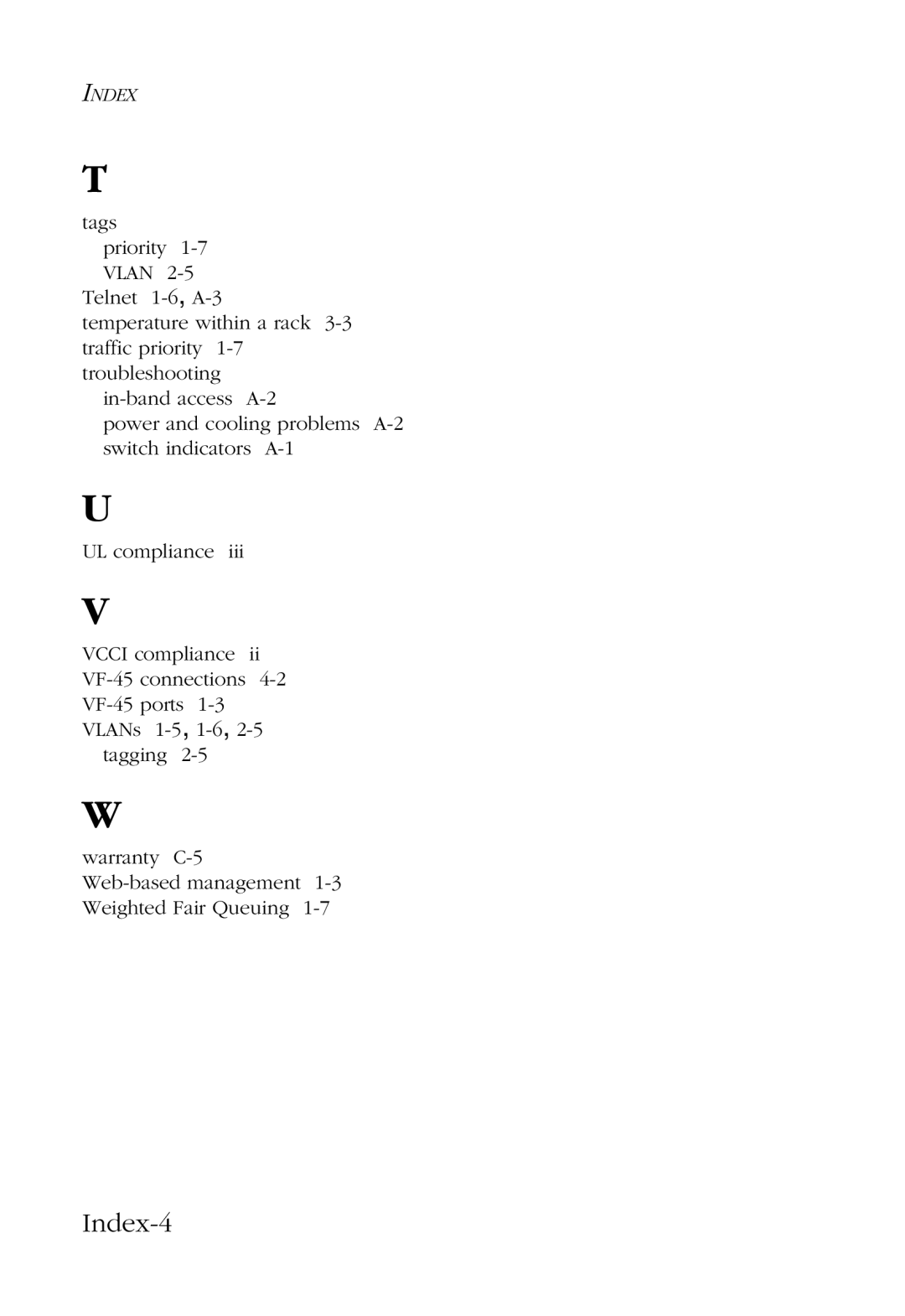 SMC Networks 100 manual Index-4 