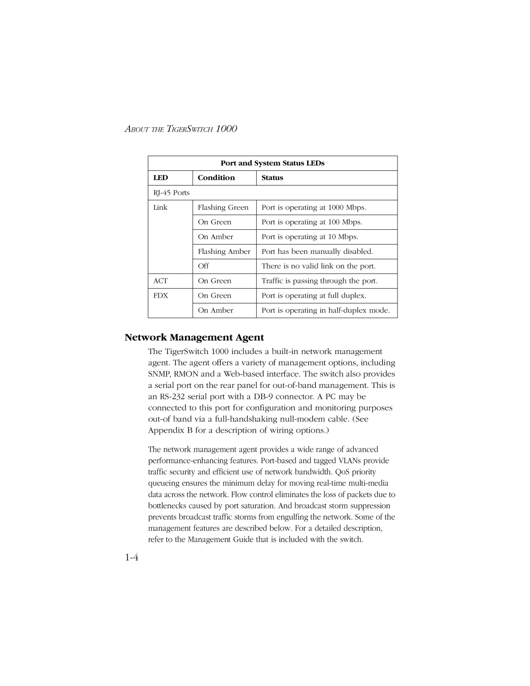 SMC Networks 1000 manual Network Management Agent 