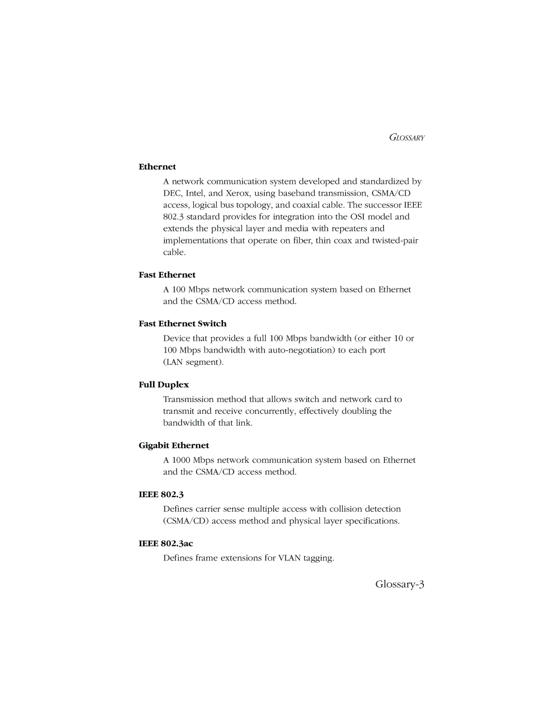 SMC Networks 1000 manual Glossary-3 