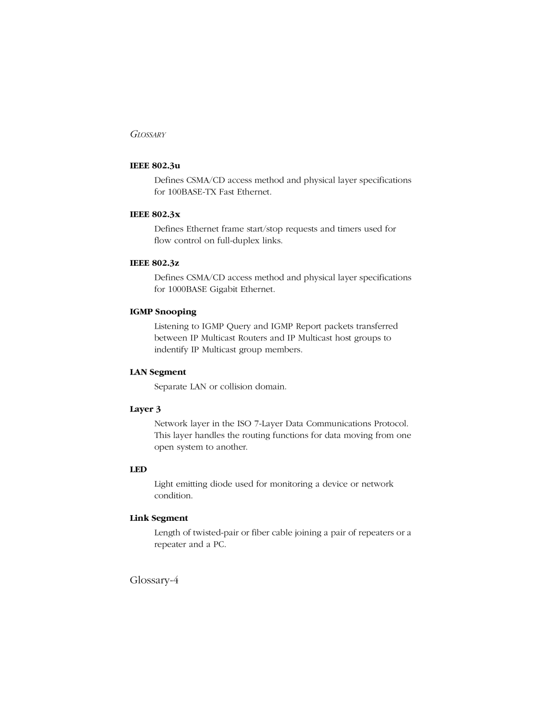 SMC Networks 1000 manual Glossary-4 