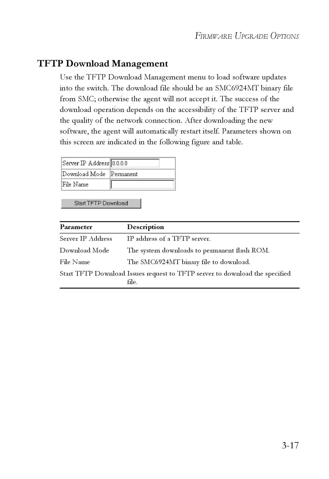 SMC Networks 1000BASE-X manual Tftp Download Management 