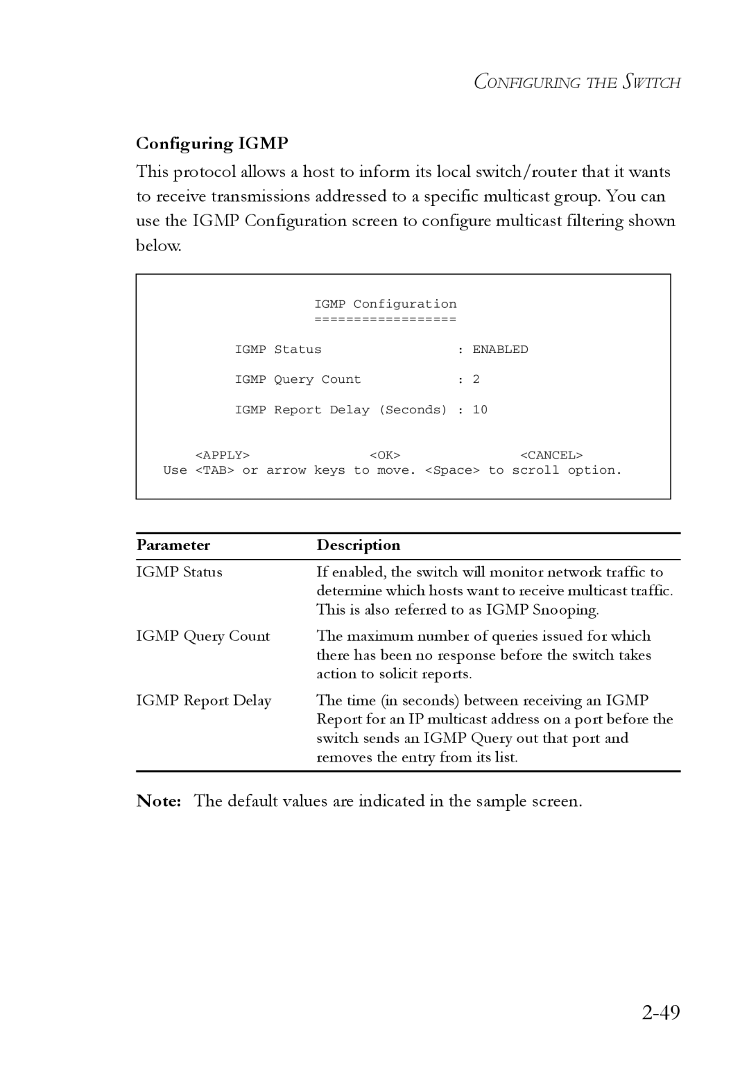 SMC Networks 1000BASE-X manual Configuring Igmp 