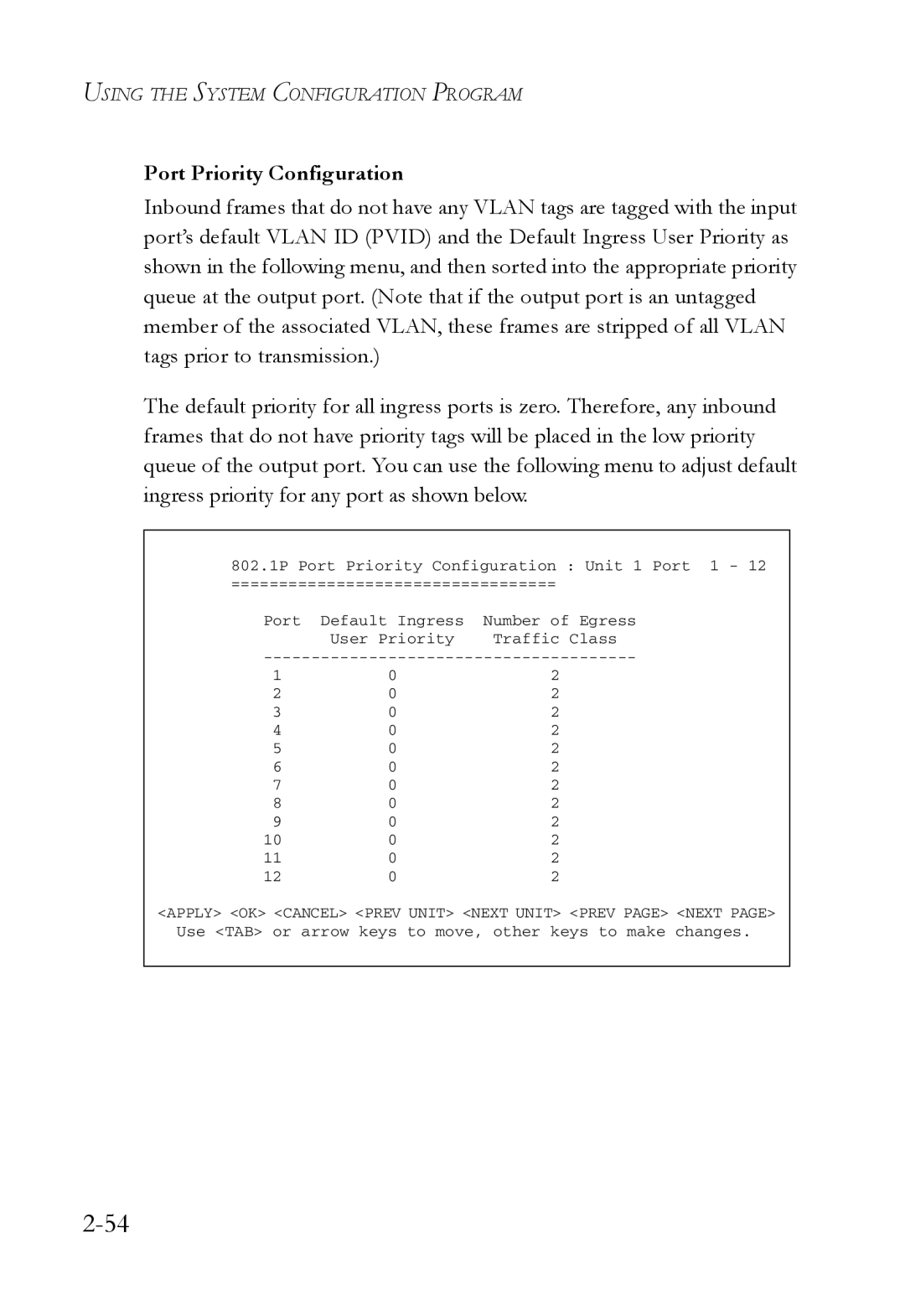 SMC Networks 1000BASE-X manual Port Priority Configuration 