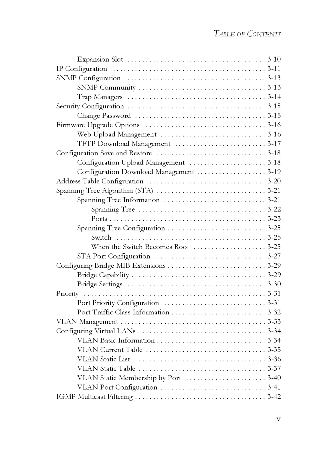 SMC Networks 1000BASE-X manual Table of Contents 