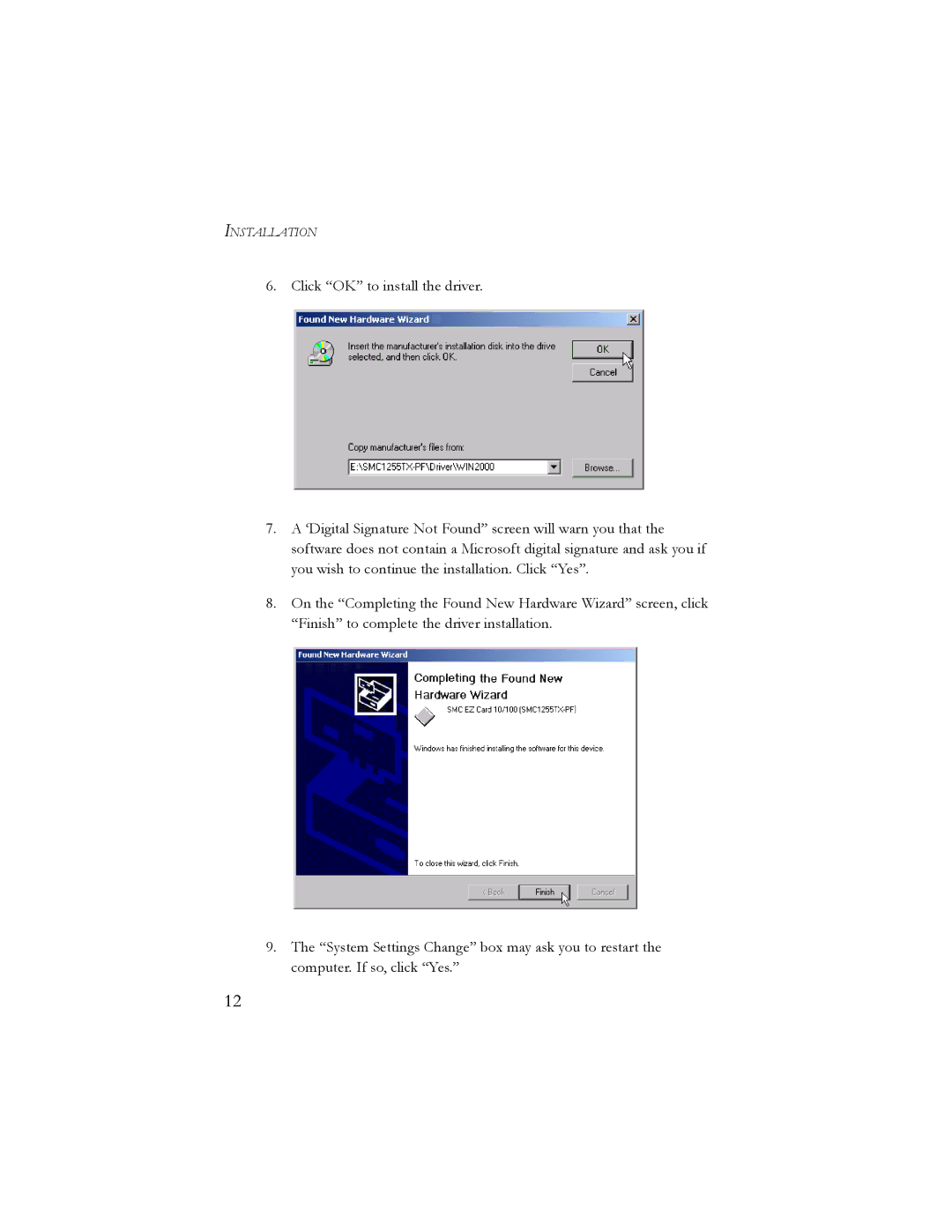 SMC Networks 10/100 Mbps manual Installation 