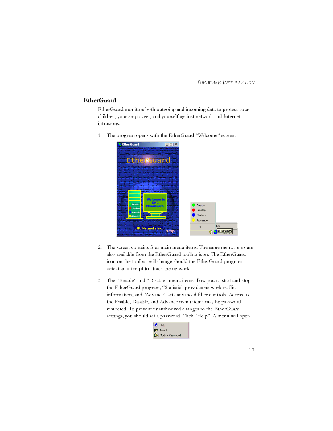 SMC Networks 10/100 Mbps manual EtherGuard 