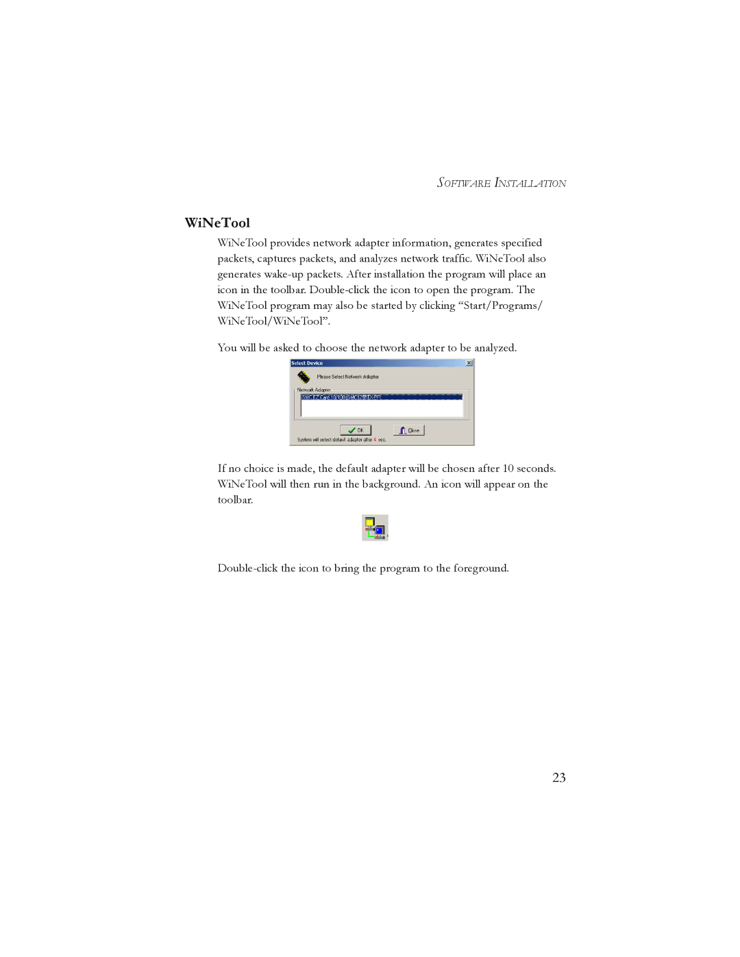 SMC Networks 10/100 Mbps manual WiNeTool 