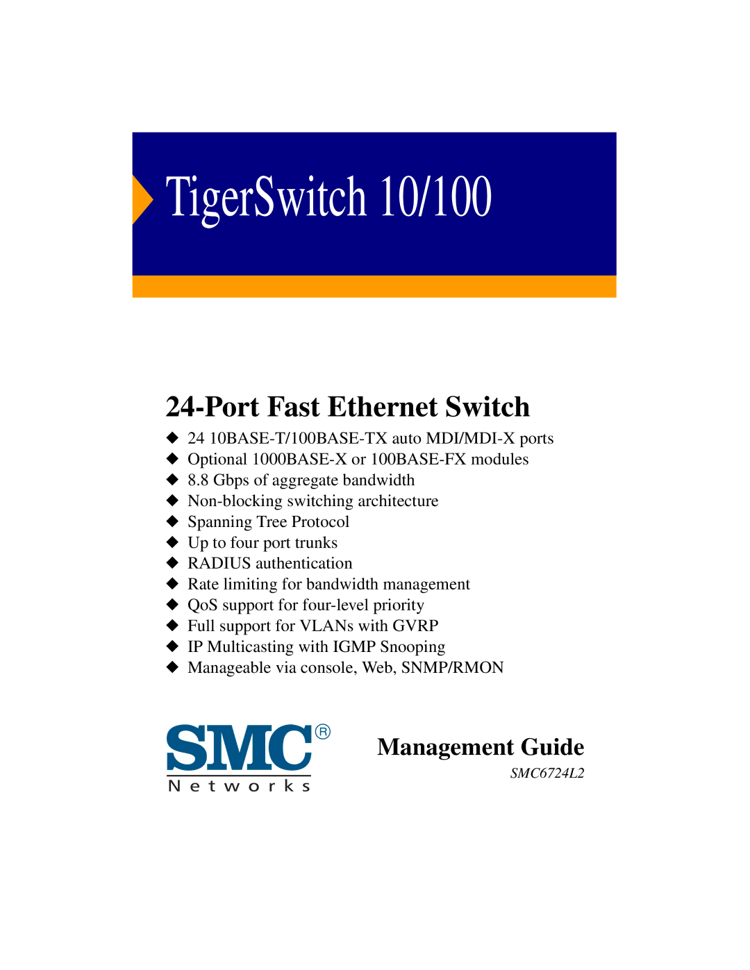 SMC Networks manual TigerSwitch 10/100 