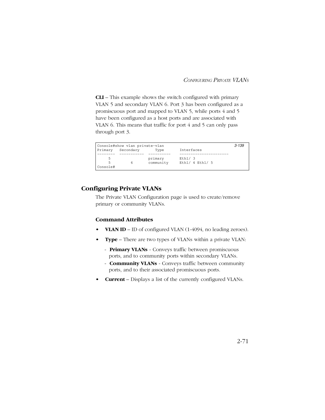 SMC Networks 10/100 manual Configuring Private VLANs 