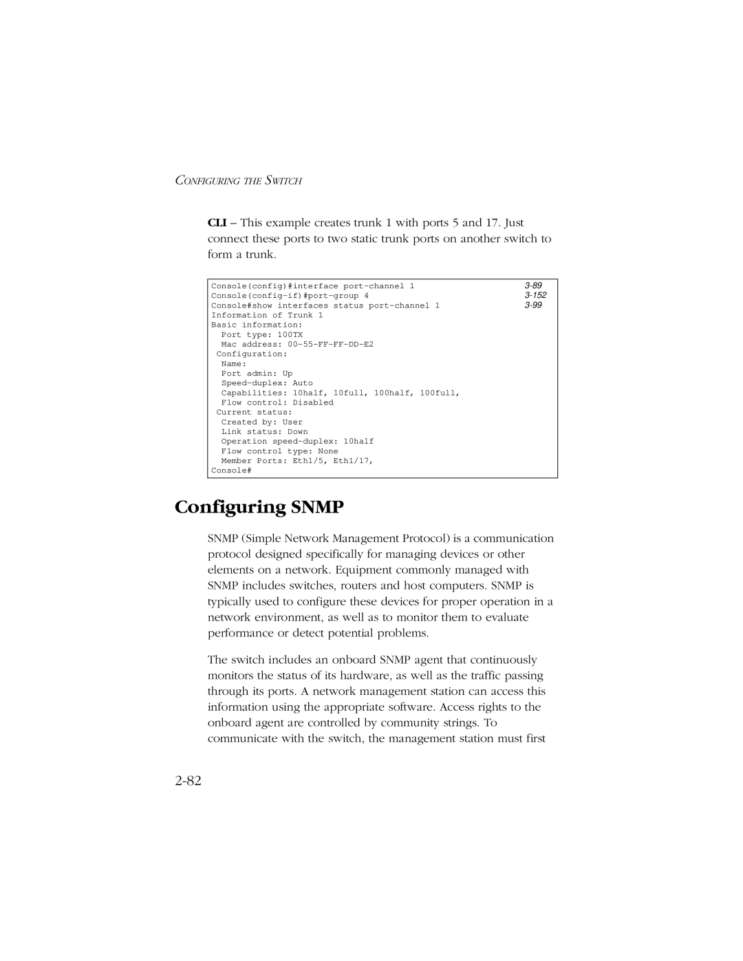 SMC Networks 10/100 manual Configuring Snmp, 152 