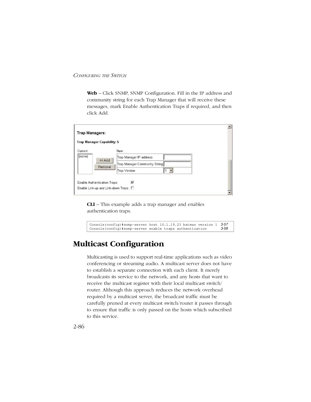 SMC Networks 10/100 manual Multicast Configuration 