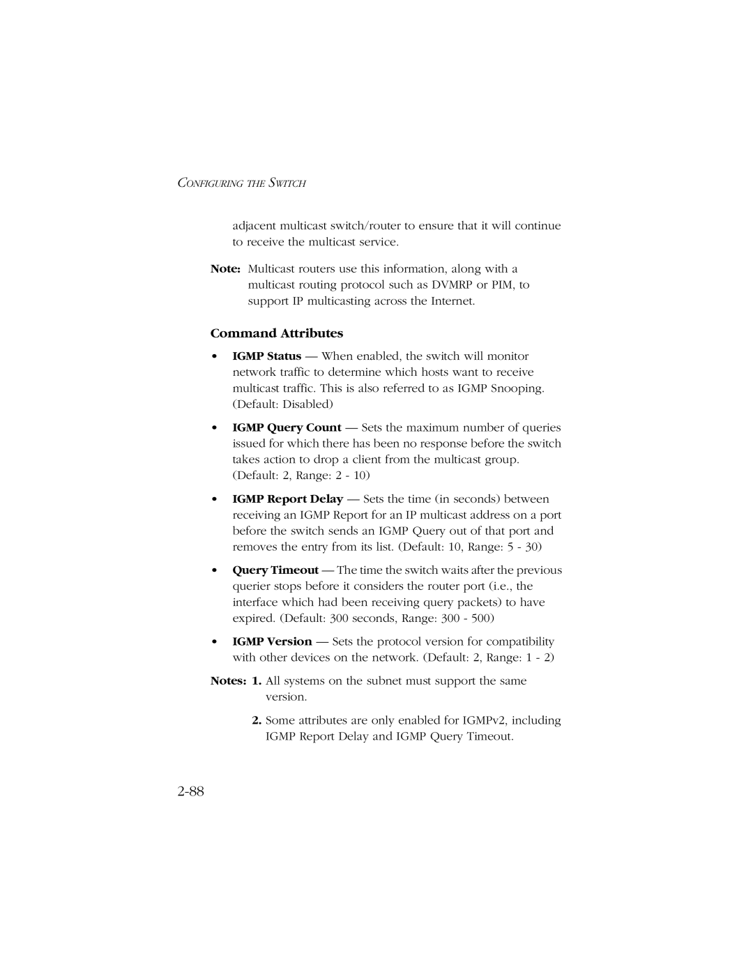 SMC Networks 10/100 manual Command Attributes 