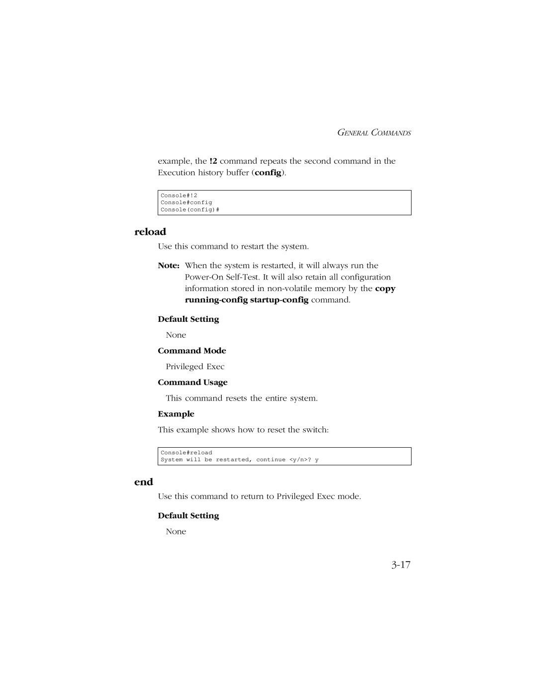 SMC Networks 10/100 manual Reload, End 