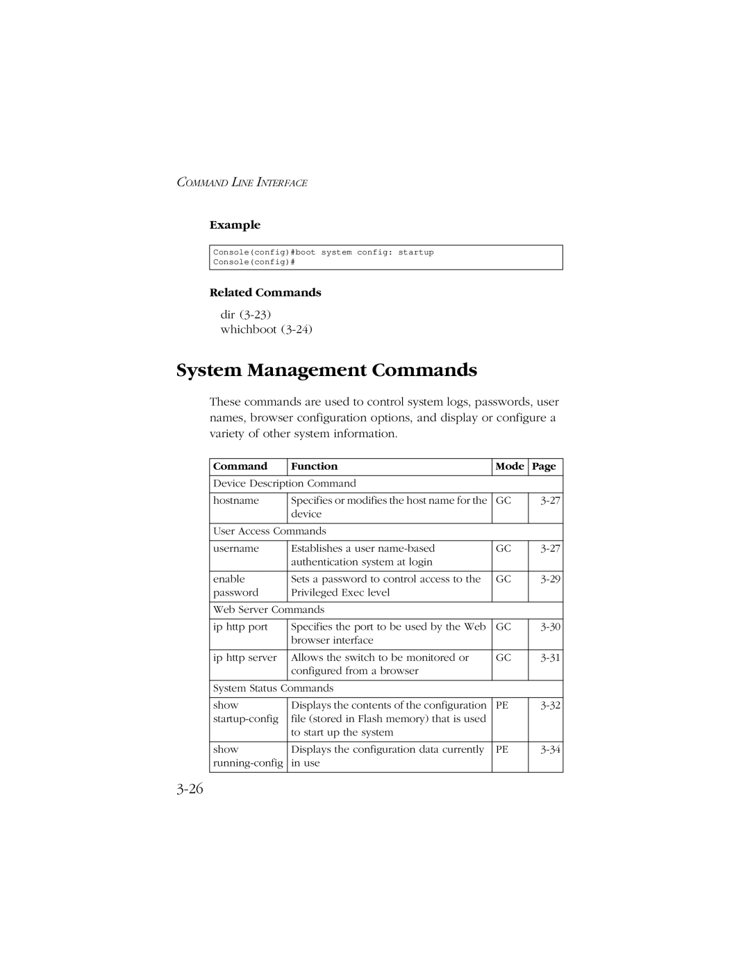 SMC Networks 10/100 manual System Management Commands, Related Commands 