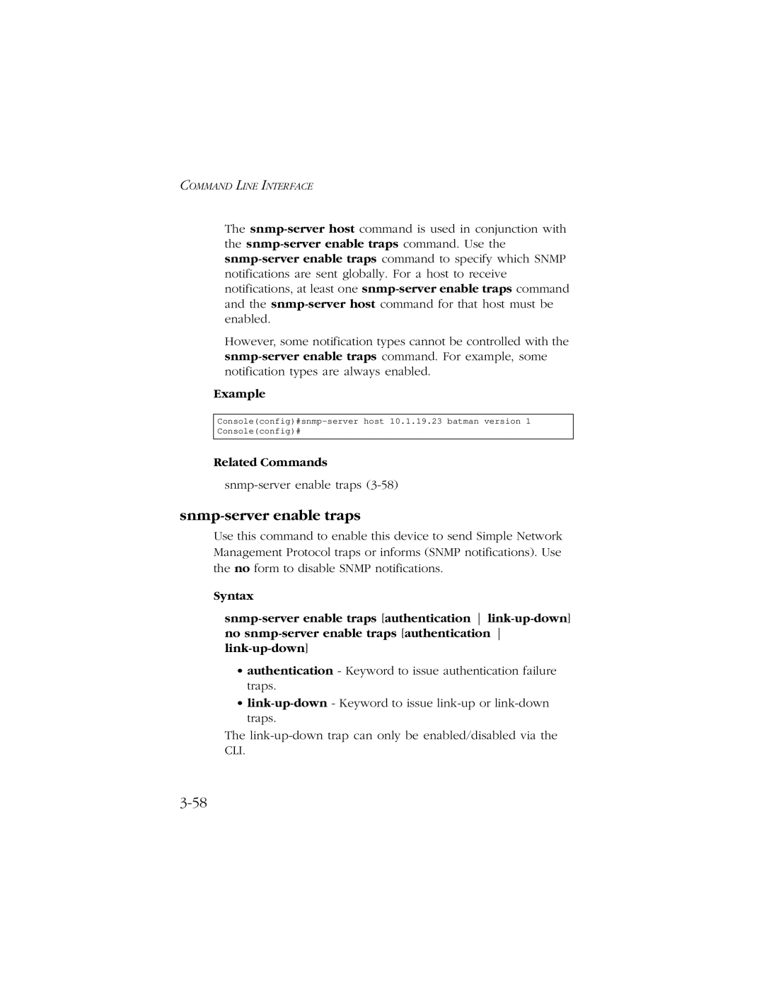 SMC Networks 10/100 manual Snmp-server enable traps 