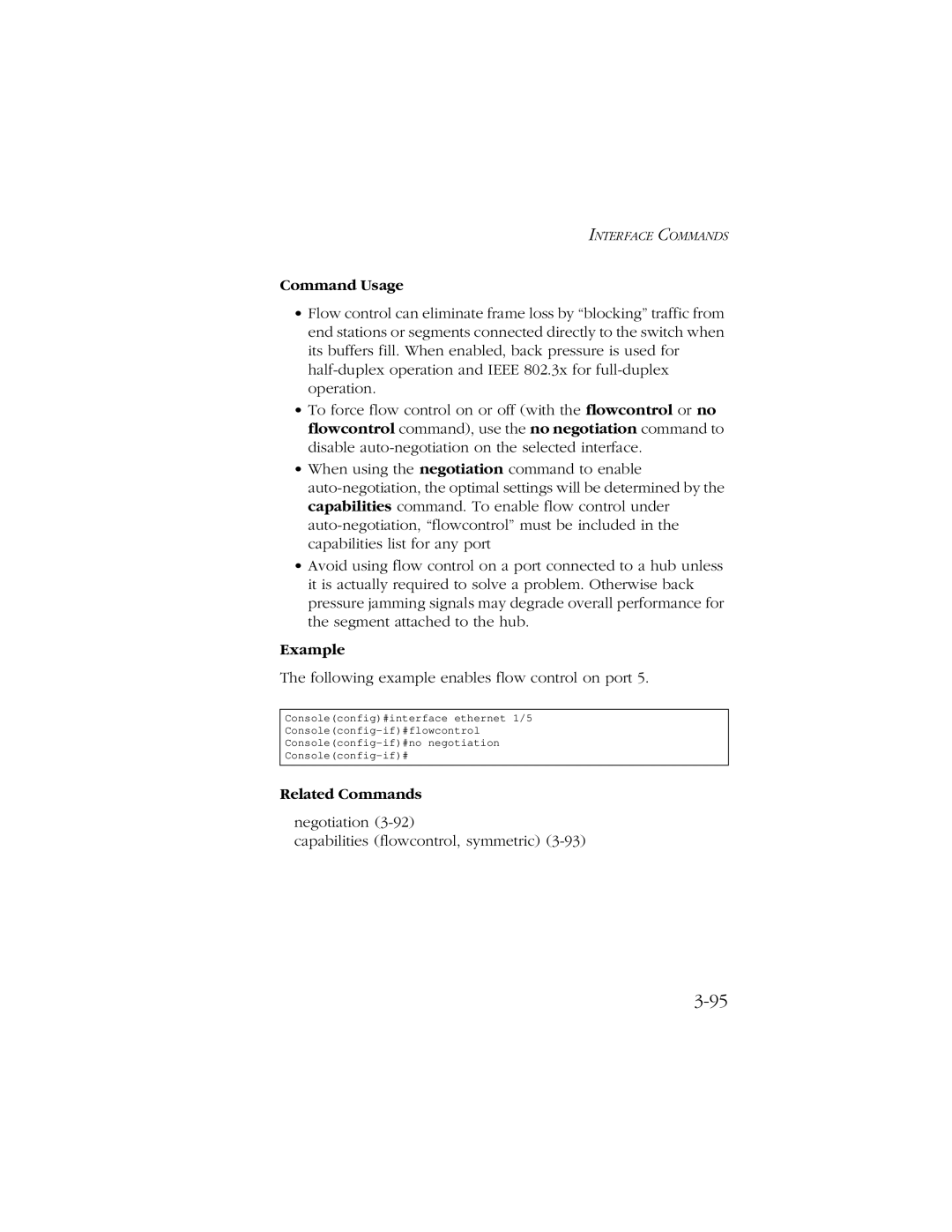 SMC Networks 10/100 manual Negotiation Capabilities flowcontrol, symmetric 