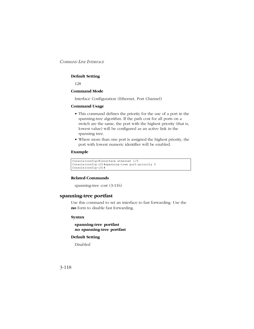 SMC Networks 10/100 manual Spanning-tree portfast, 118 