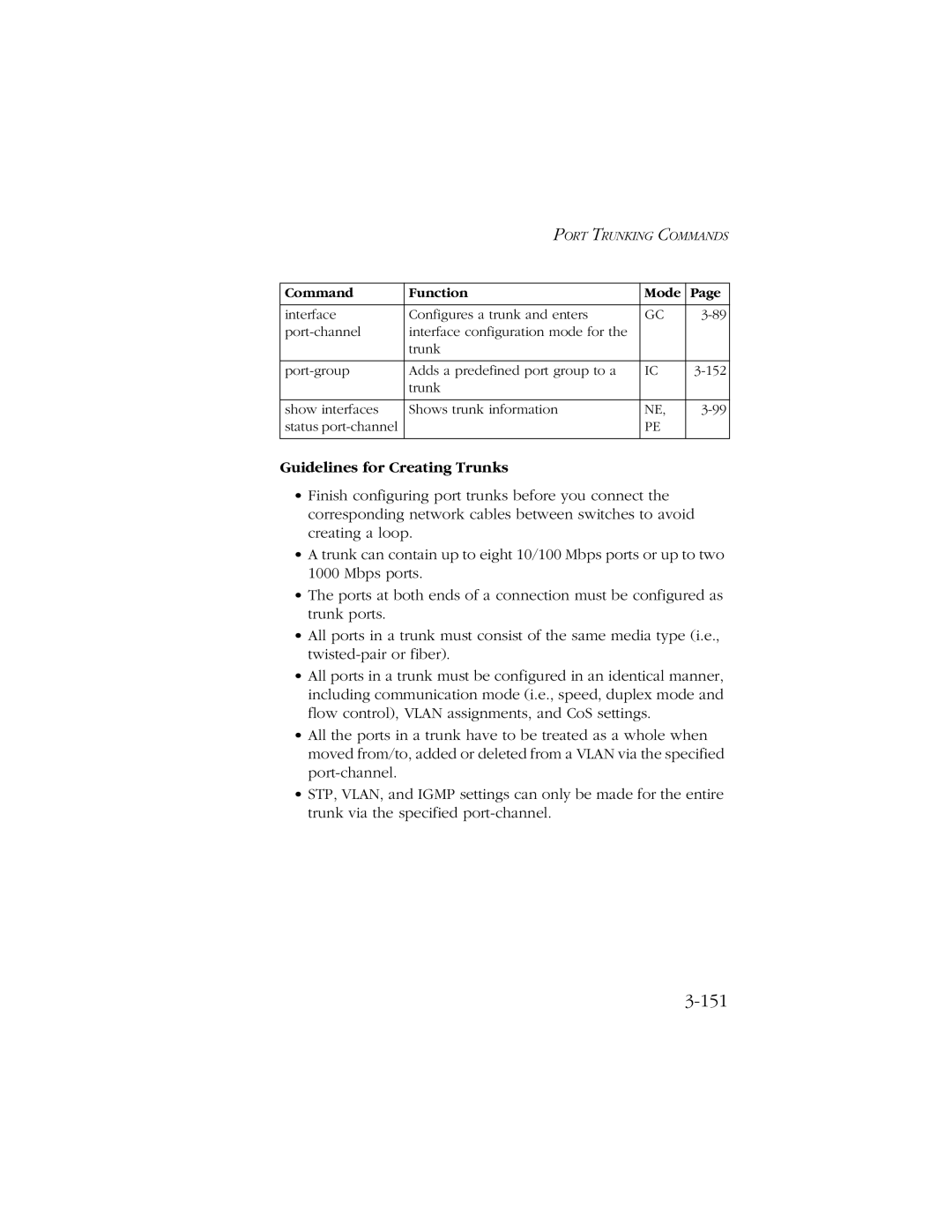 SMC Networks 10/100 manual 151, Guidelines for Creating Trunks 