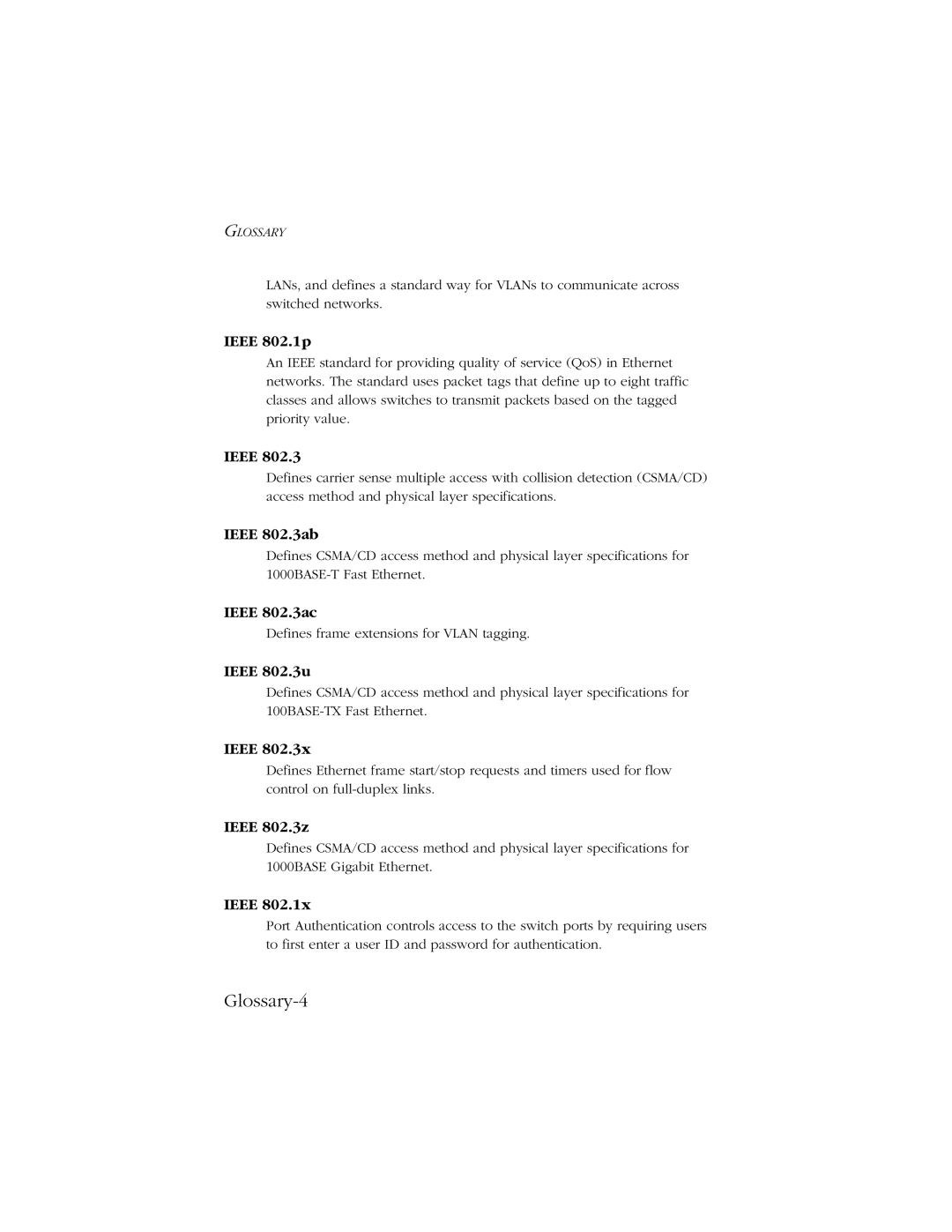 SMC Networks 10/100 manual Glossary-4 