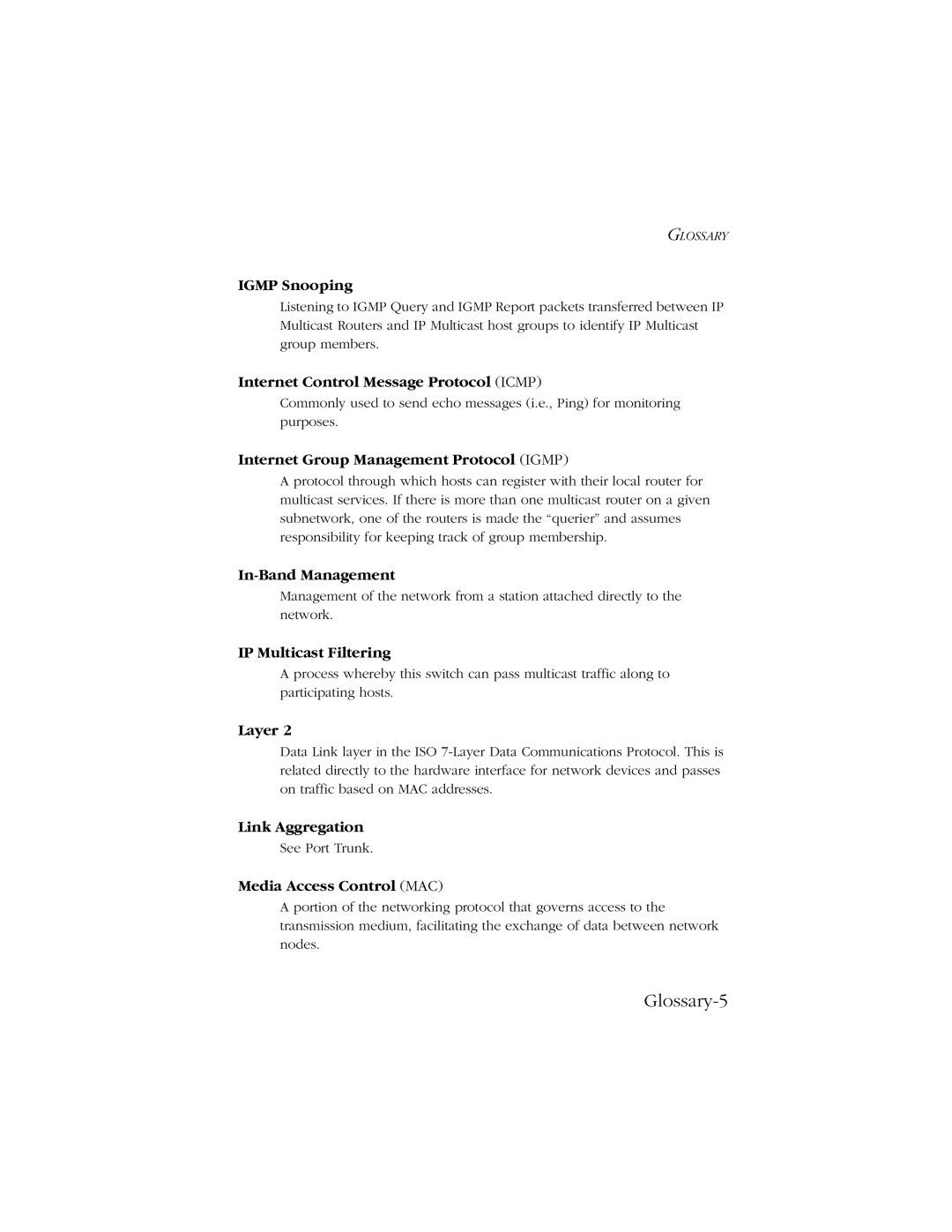 SMC Networks 10/100 manual Glossary-5 