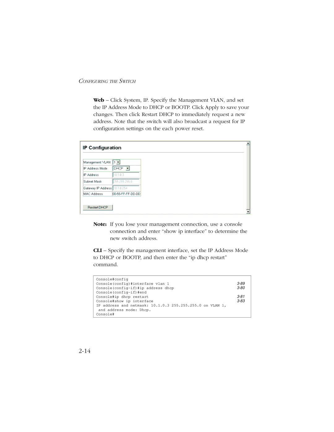 SMC Networks 10/100 manual Configuring the Switch 